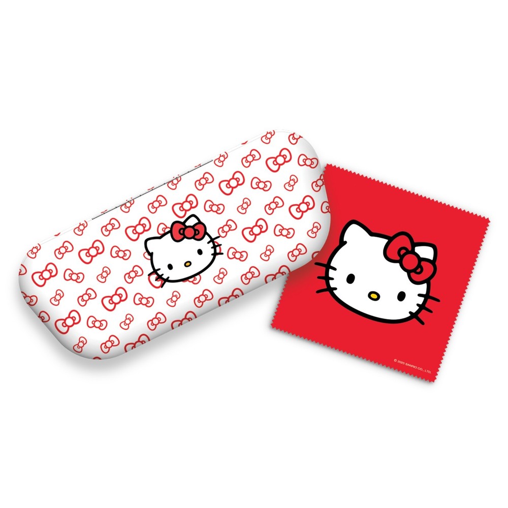 Hello Kitty Eyeglass Case - White
