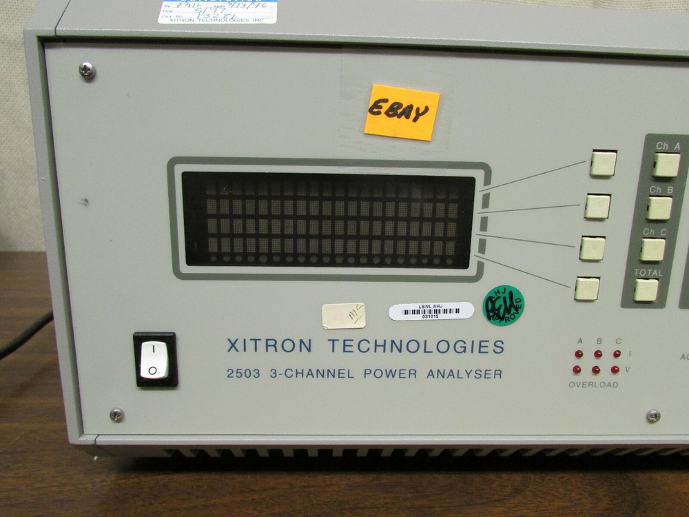 XITRON 2503 3-Channel Power Analyser System Analyzer AS-IS