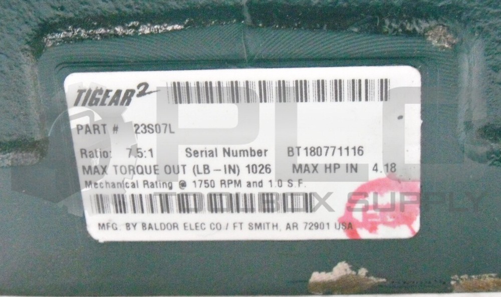 NEW DODGE 23S07L TIGEAR-2 REDUCER