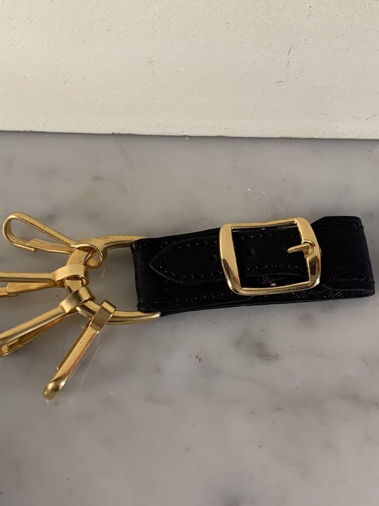 INDIAN JONES BLACK LEATHER KEYCHAIN New