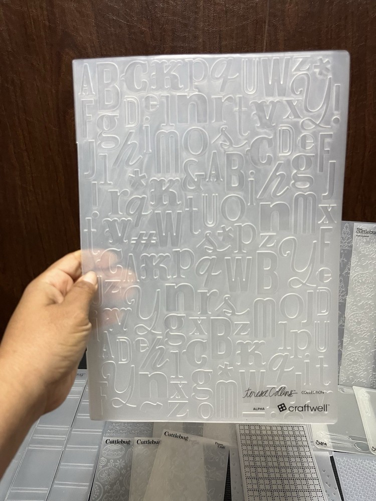 Embossing Folder Lot: Anna Griffin, Sizzix And More. Different Sizes