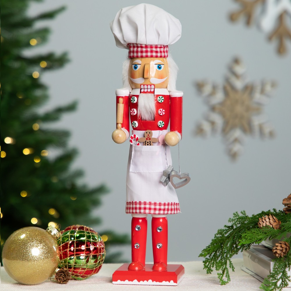 Northlight Baker with Rolling Pin Nutcracker Christmas Figure - 15" - White and