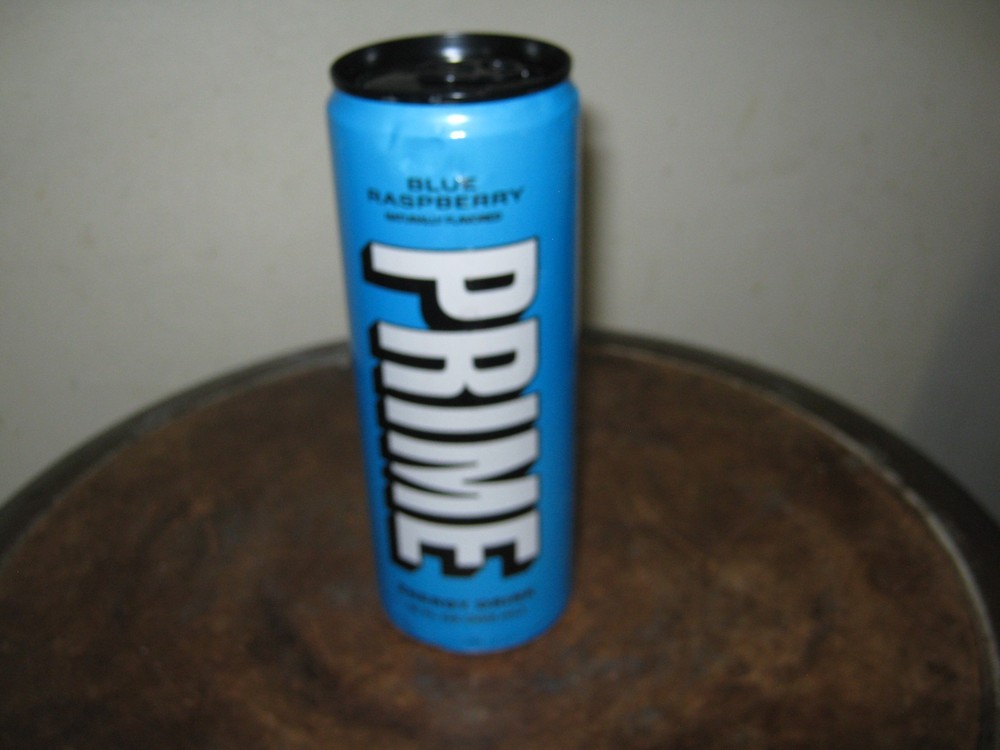 Prime Hydration Energy Drink Blue Raspberry 12 oz can