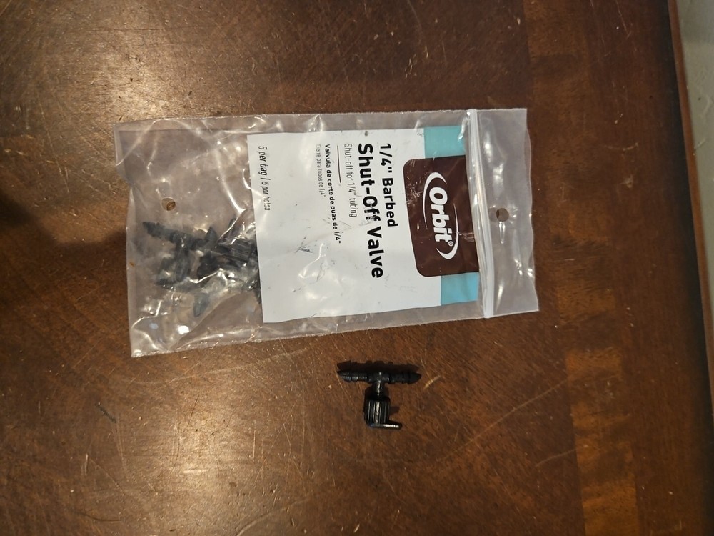 (5-Pk) Orbit Shut-Off Valve 1/4" Barb 67404