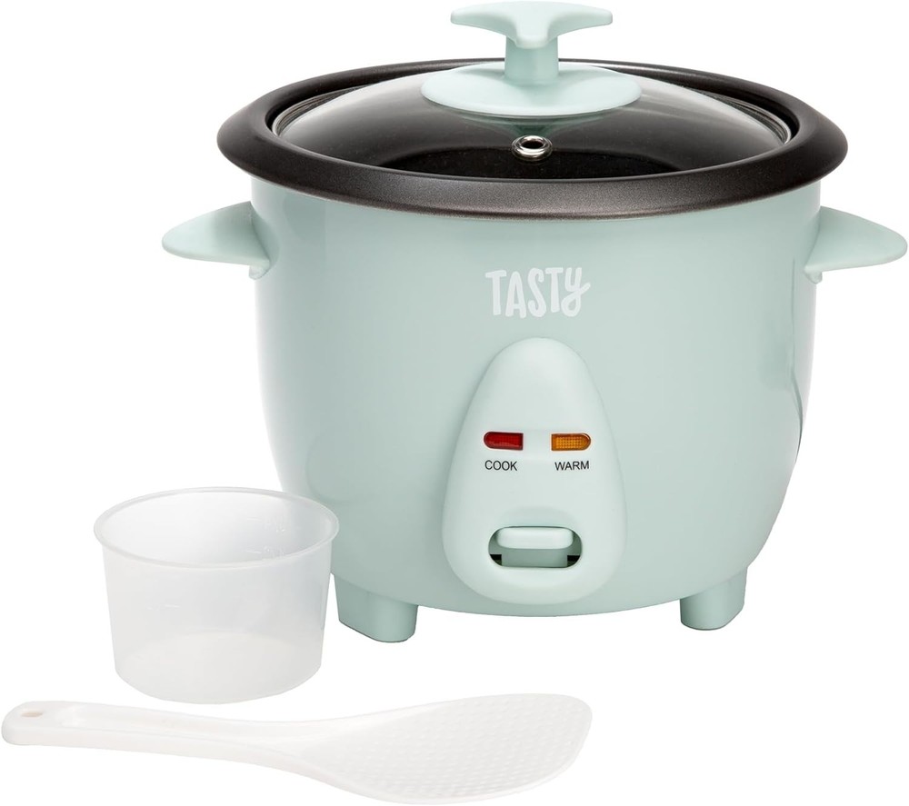 Mini Rice Cooker with Removable Nonstick Bowl and Auto Keep Warm Function, Gr...