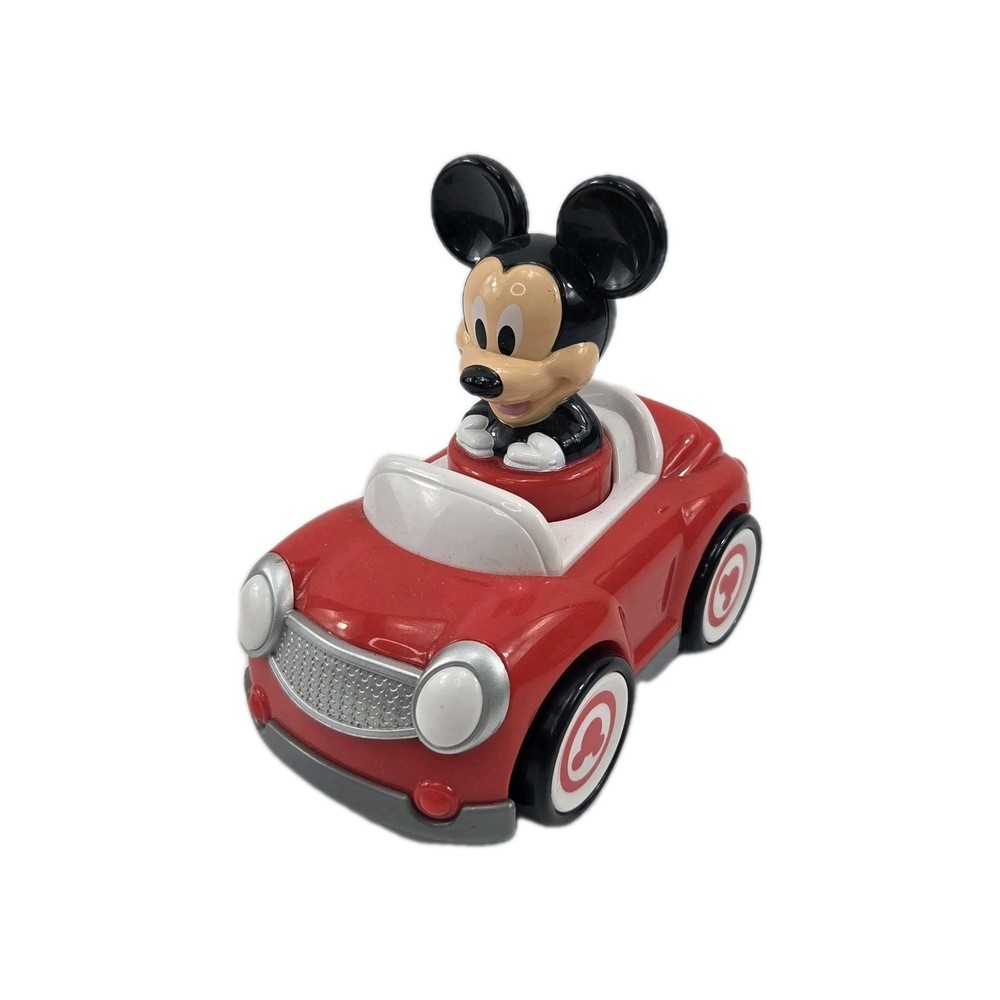 Disney Pull Back Car Mickey Mouse Hap-P-Kid Toy Push And Go Red