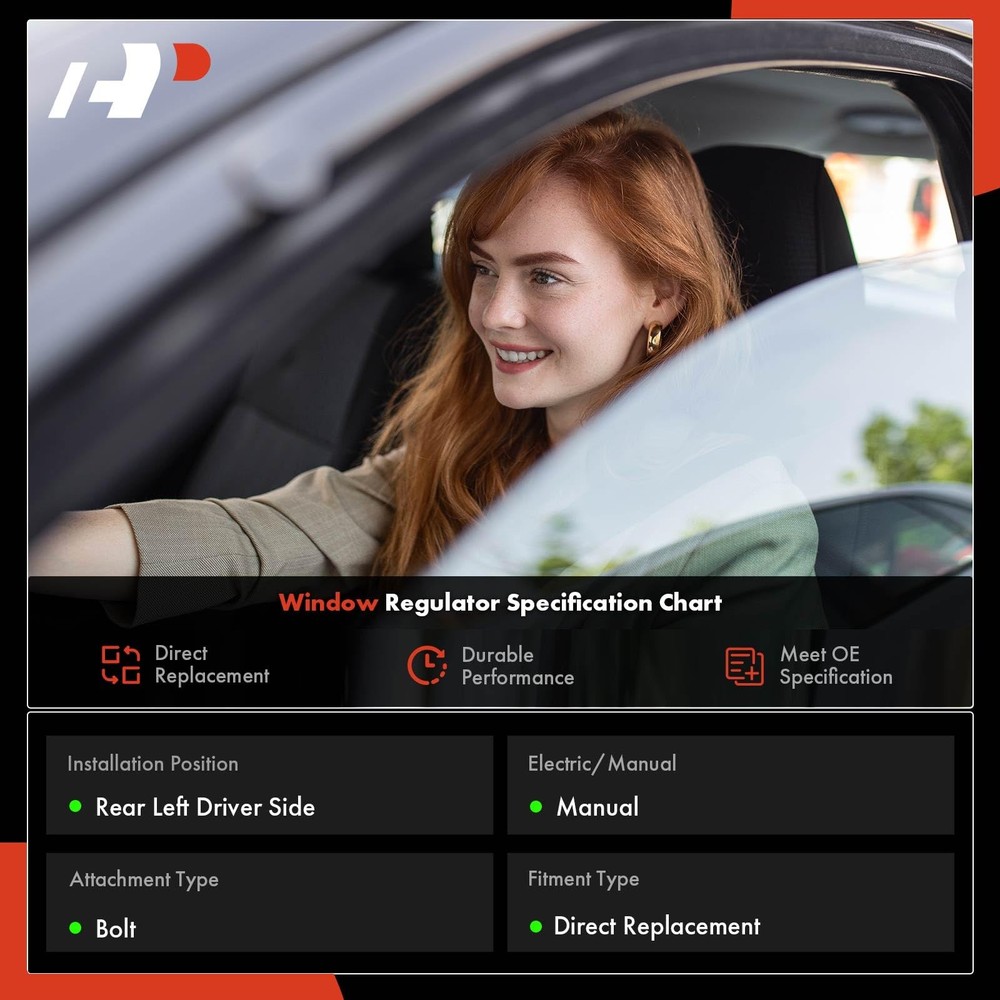 Manual Window Regulator for Esteem 1995-2002 Rear Left Driver Side