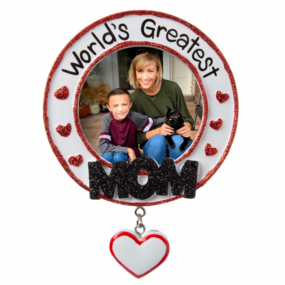World's Greatest Mom Personalized Christmas Tree Ornament