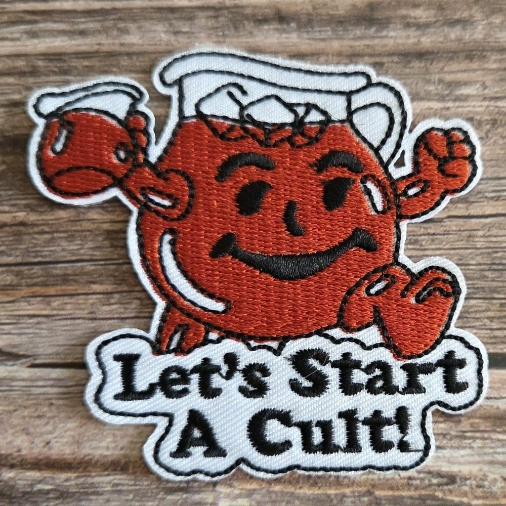 Let's Start A Cult Kool-aid Occult Funny Goth Embroidered Iron On Patch