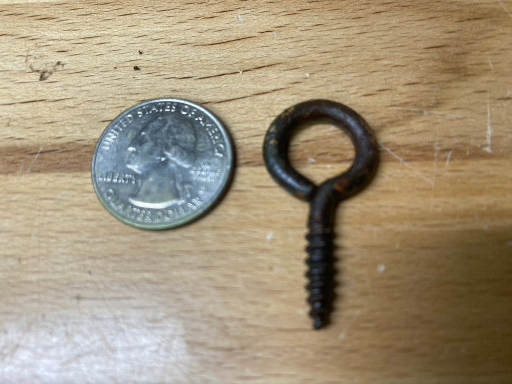 1-1/2" x 3/4" outer diameter (1/2" opening) Rusty Crusty SCREW EYE HOOK