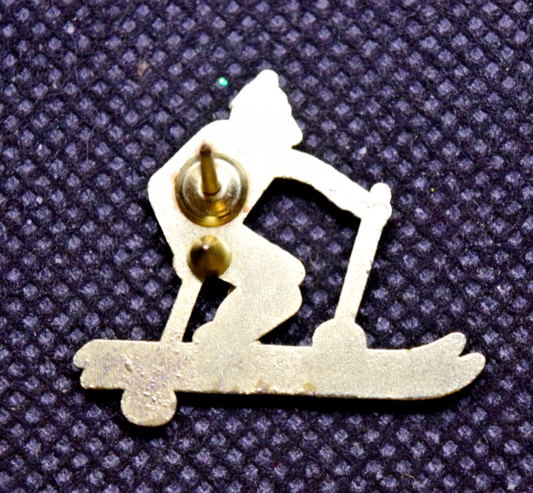 Skier Alpine Figure Ski Lapel Pin