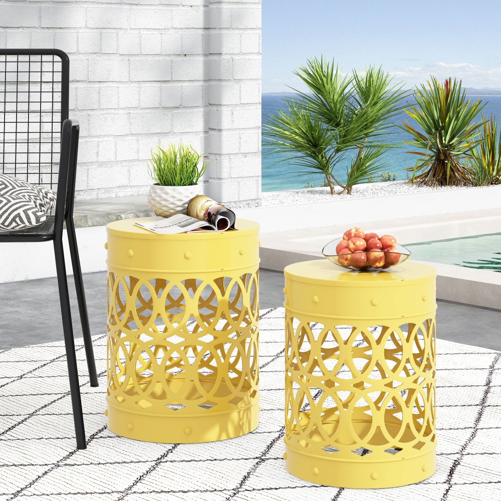 Outdoor Metal End Table