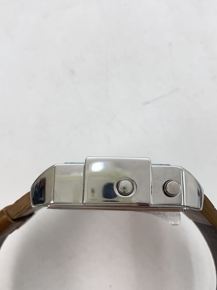 FEICE Quartz Watch Digital Analog Leather WHT BRW