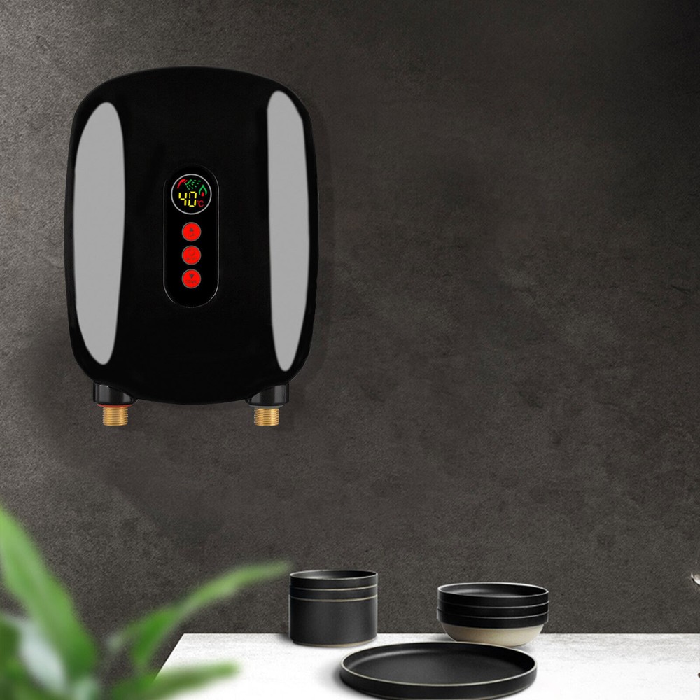 220V Electric Tankless Home Hot Water Heater Whole House Instant Heating 6500W