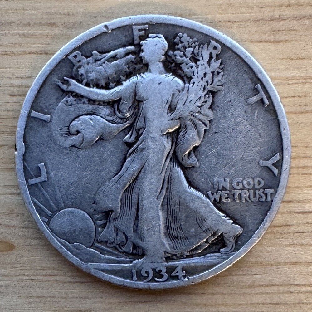 1934-S Walking Liberty Half Dollar, Great Condition