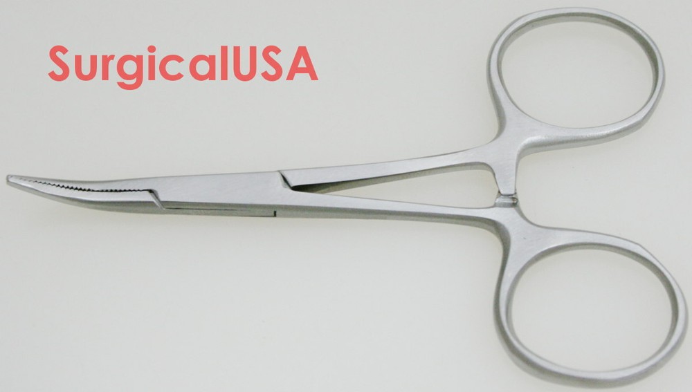 Hartman Mosquito Forceps Curved Locking Clamp Dental Surgical Instruments 2-PacK