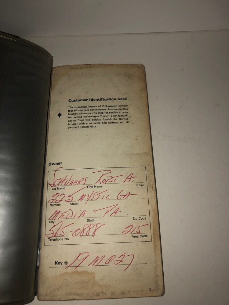 Volkswagen Maintenance Records Booklet