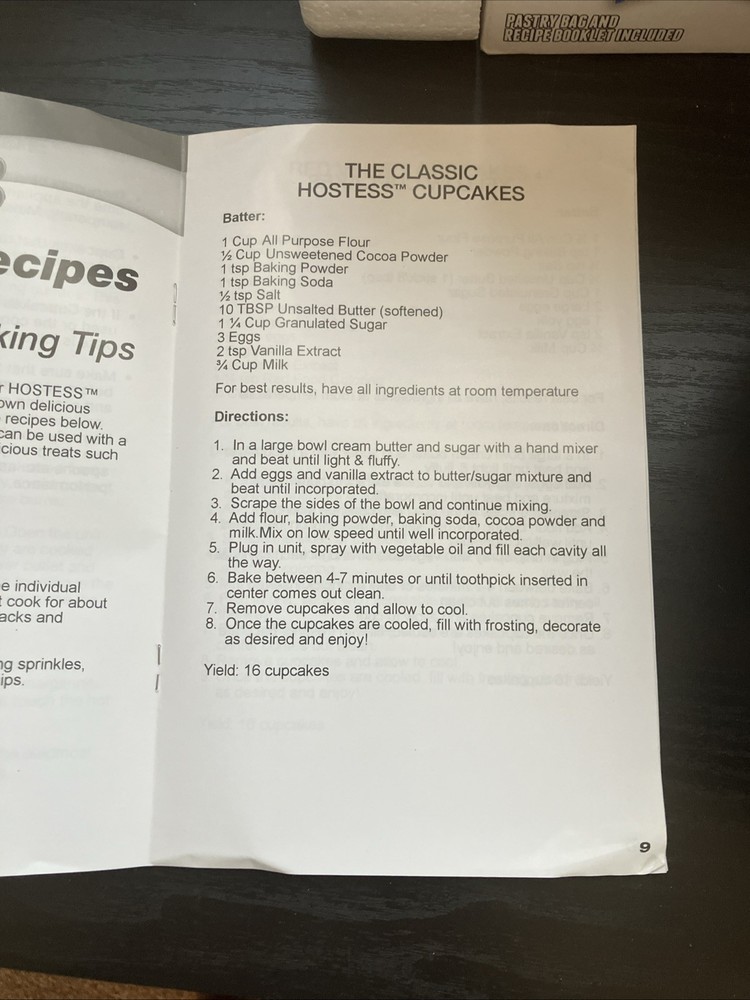 NIB Hostess Cup Cakes Maker Non Stick Baking Iron