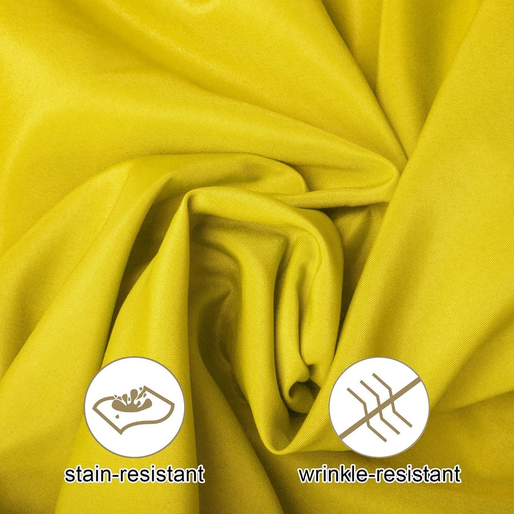 Ascoza 2pack 60x120 Inch Yellow Rectangular Tablecloth 6 Feet Table Cloth in ...