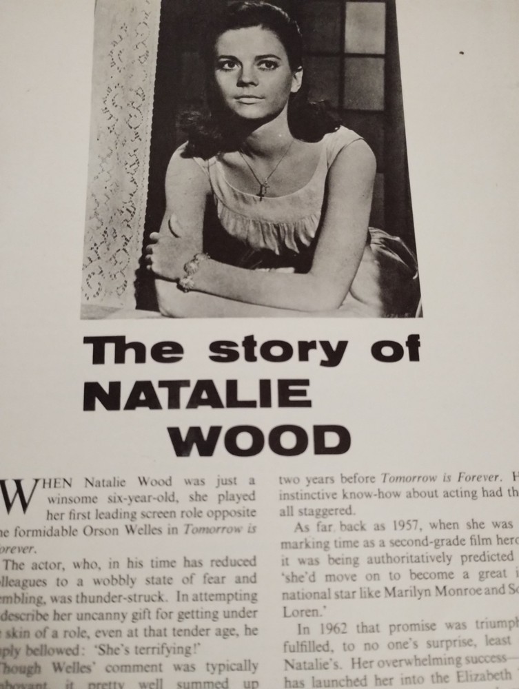 Sk261 Ephemera 1961 Article Natalie Wood