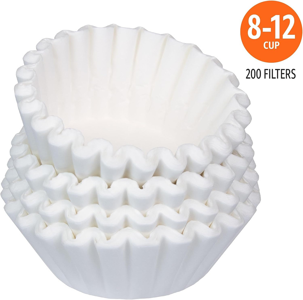 NEW Solid Standard Basket Coffee Filters 8-12 Cup Coffee Makers White 200 Count