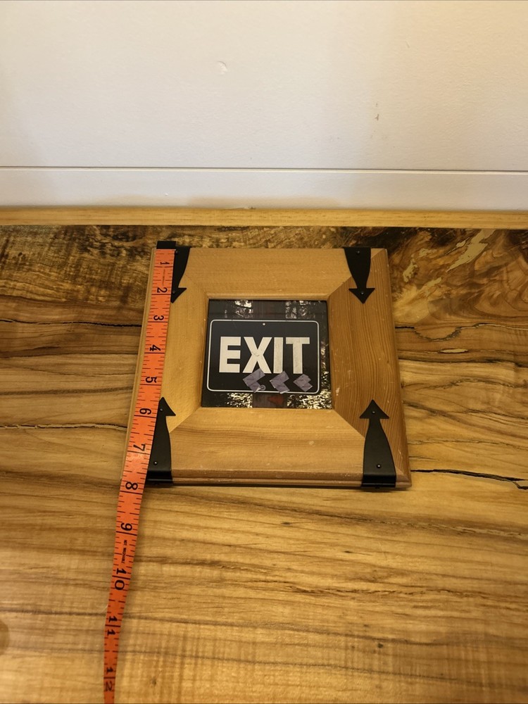 EXIT SIGN PICTURE IN PITCTURE FRAME 7.5 " X 7.5"