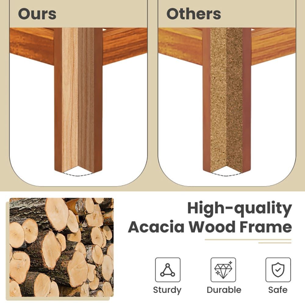 2 Tier Slim Nightstand Bedside Table with Drawer Shelf