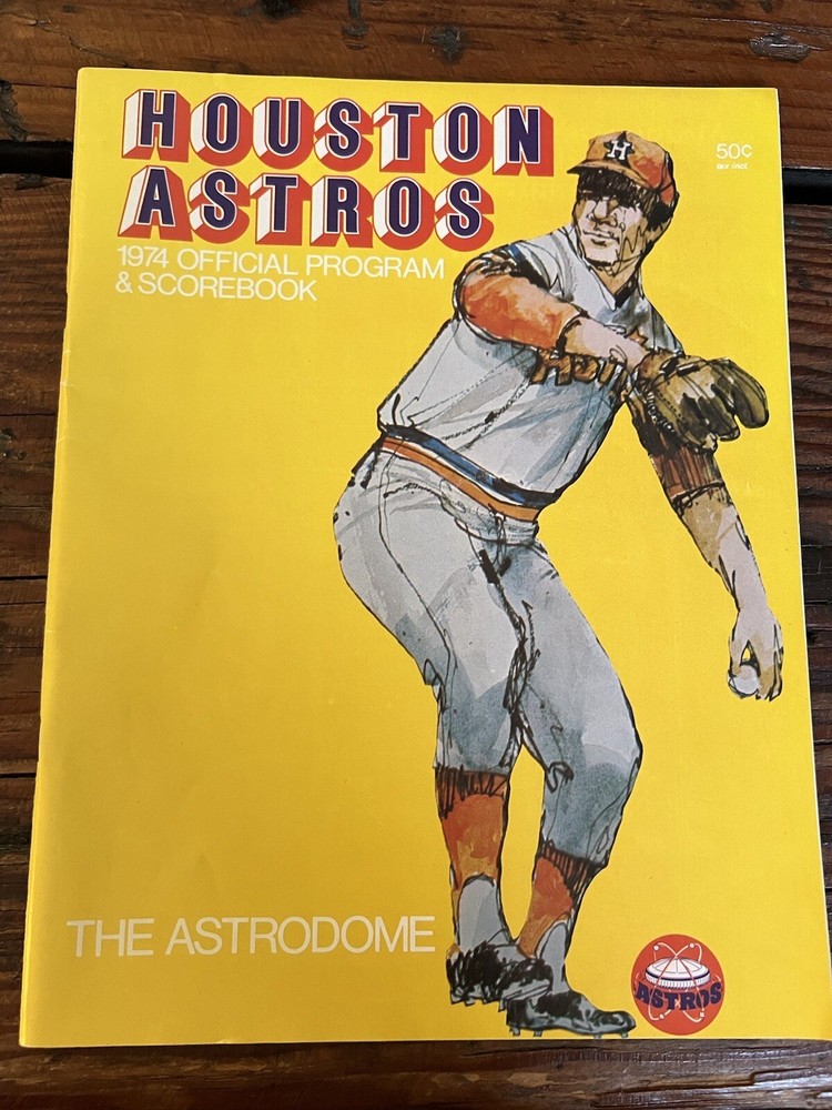 Vintage 1974 Houston Astros  Baseball Program