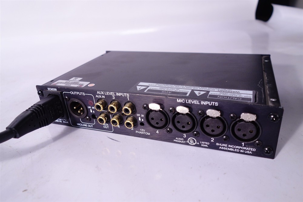 Shure SCM268 4 Channel Microphone Mixer - Black