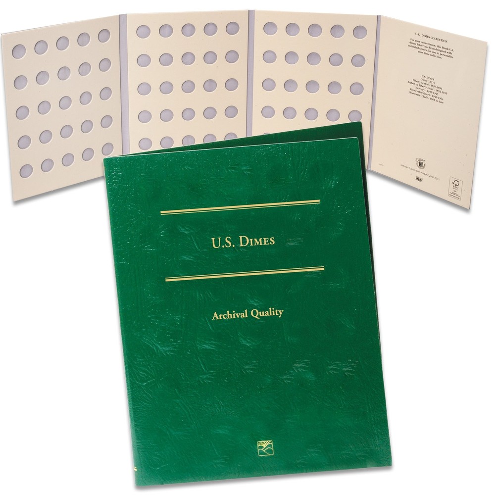 Blank Dime Folder Coin Storage