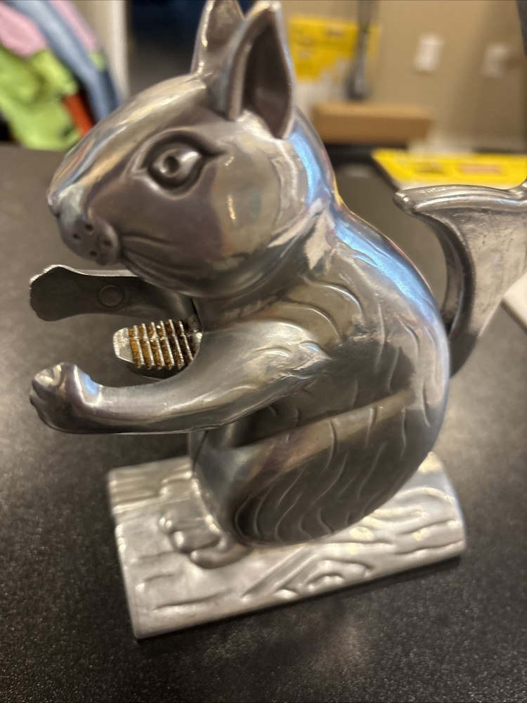 Vintage Cast Aluminum Squirrel Nut Cracker