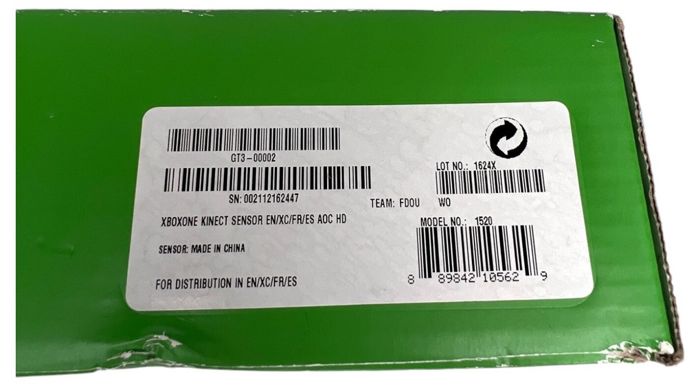 Xbox One Kinect Sensor By Microsoft With Box And Instructions Preowned Untested