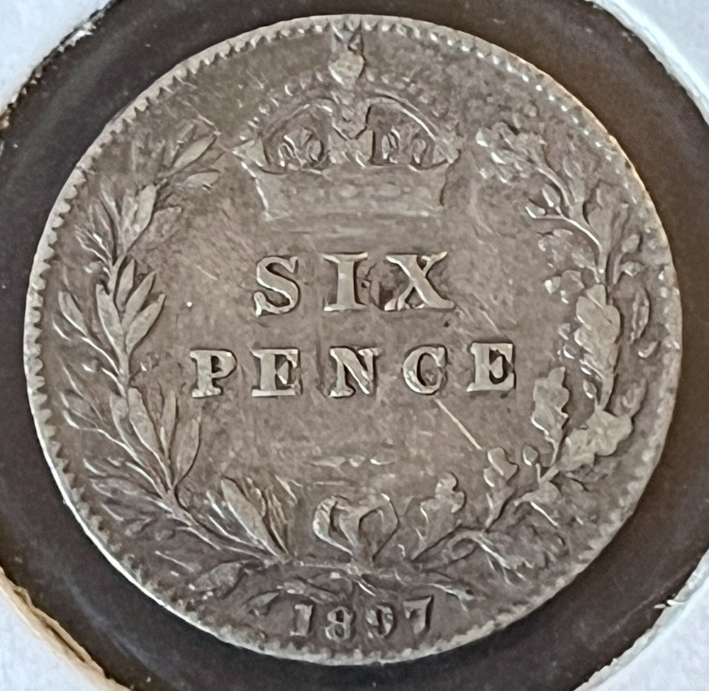 1897 Great Britain 6 Pence Silver
