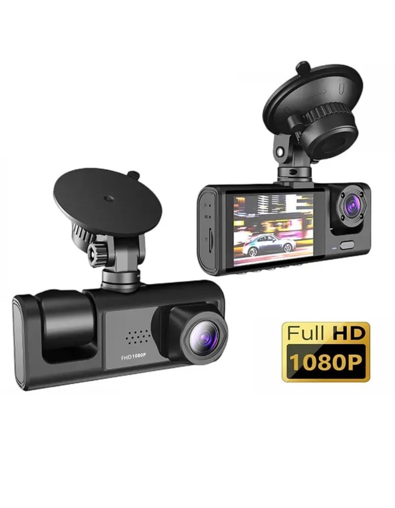 Dash Cam W/ IR Night Vision Loop Recording & 2" IPS Screen 1080P  1/2 Camera-USA