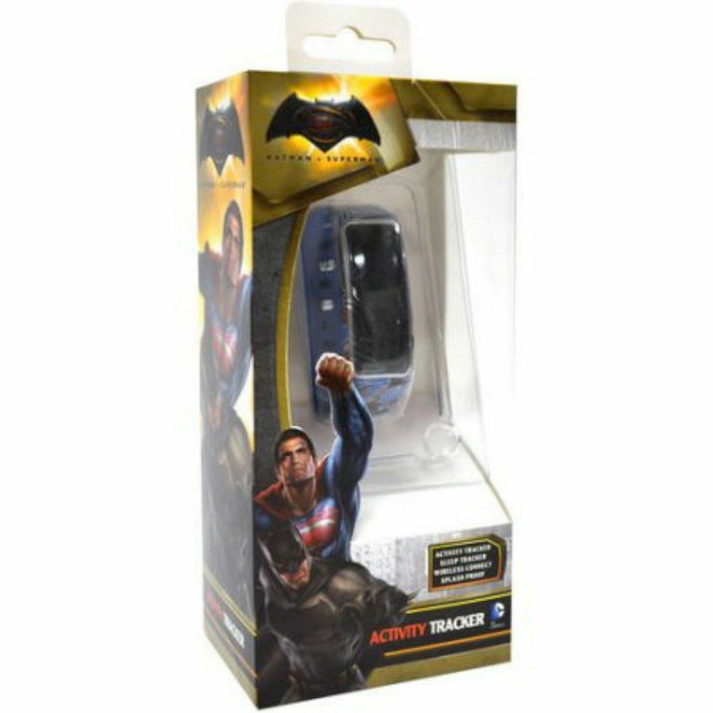 DC Comics Batman V Superman Adult MEDIUM Wristband Step Activity Tracker BLUE