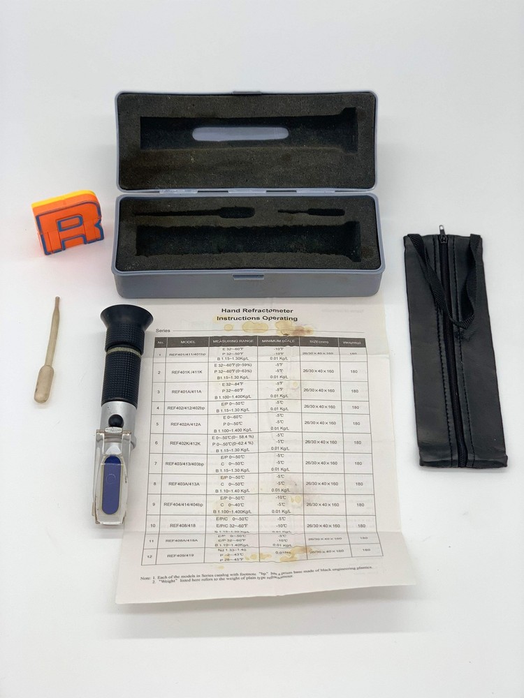 Atago Brix REF402 Handheld Portable Refractometer w/ Accs (Used)