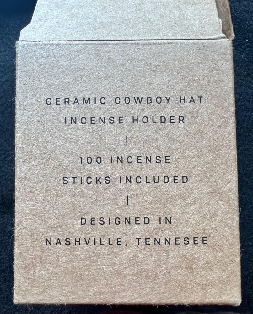 Cowboy Hat Incense Holder - Black