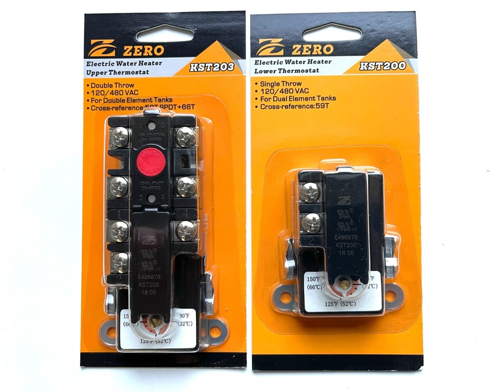 UPPER &LOWER THERMOSTAT 4 2 ELEMENT ELECTRIC WATER HEATER- KIT 2PCS.