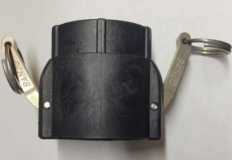 200D BANJO CAM LEVER COUPLINGS, BLACK POLYPROPYLENE