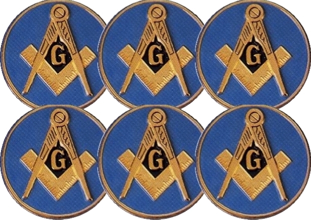 Masonic Car Auto Emblem - Six Pack (Light Blue MAE-1-6)