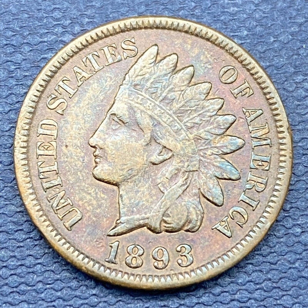 1893 Indian Head Cent 1c Better Grade XF Details #43154