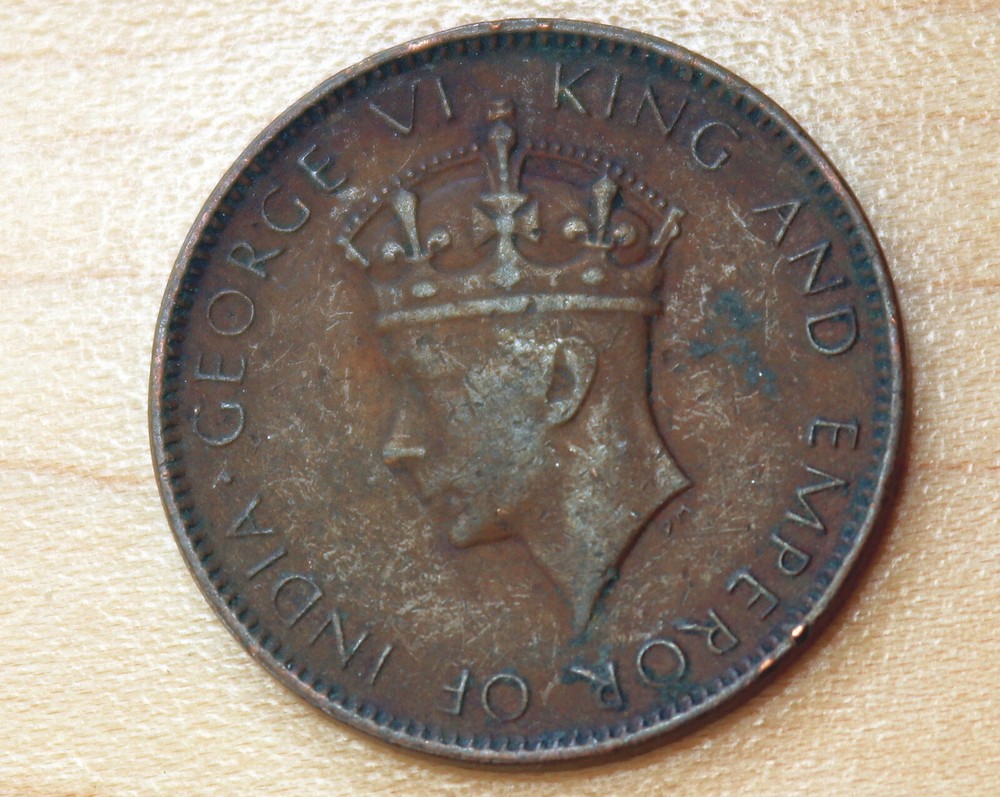 1942 Ceylon Sri Lanka 1 Cent Thick Planchet