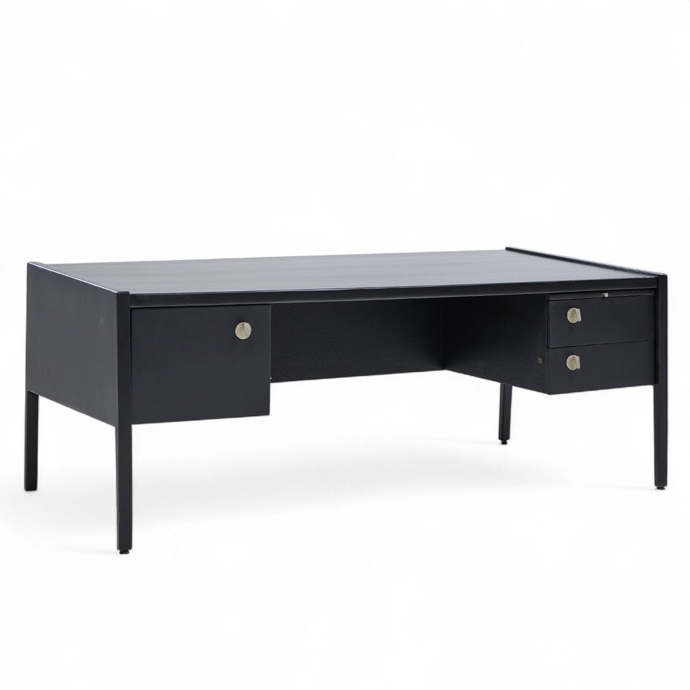 Jens Risom Mid Century Ebonized Walnut Desk