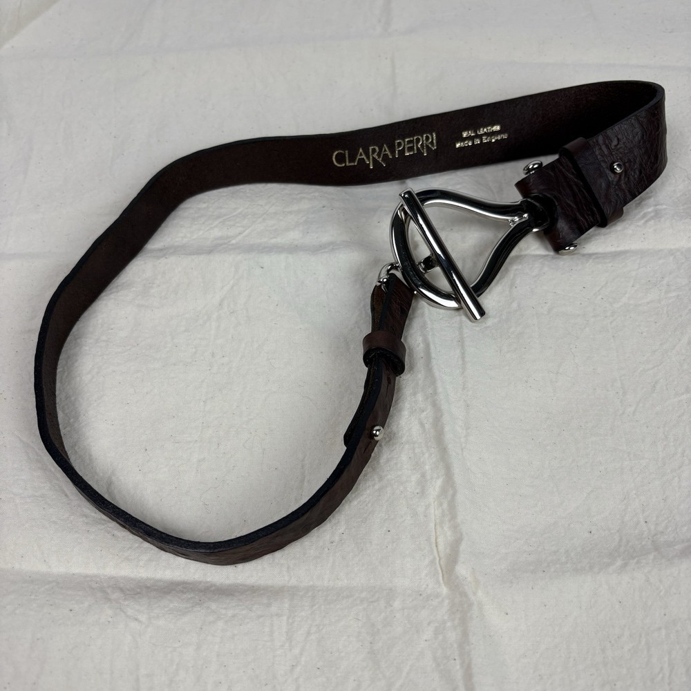 Clara Perri Brown Leather Belt