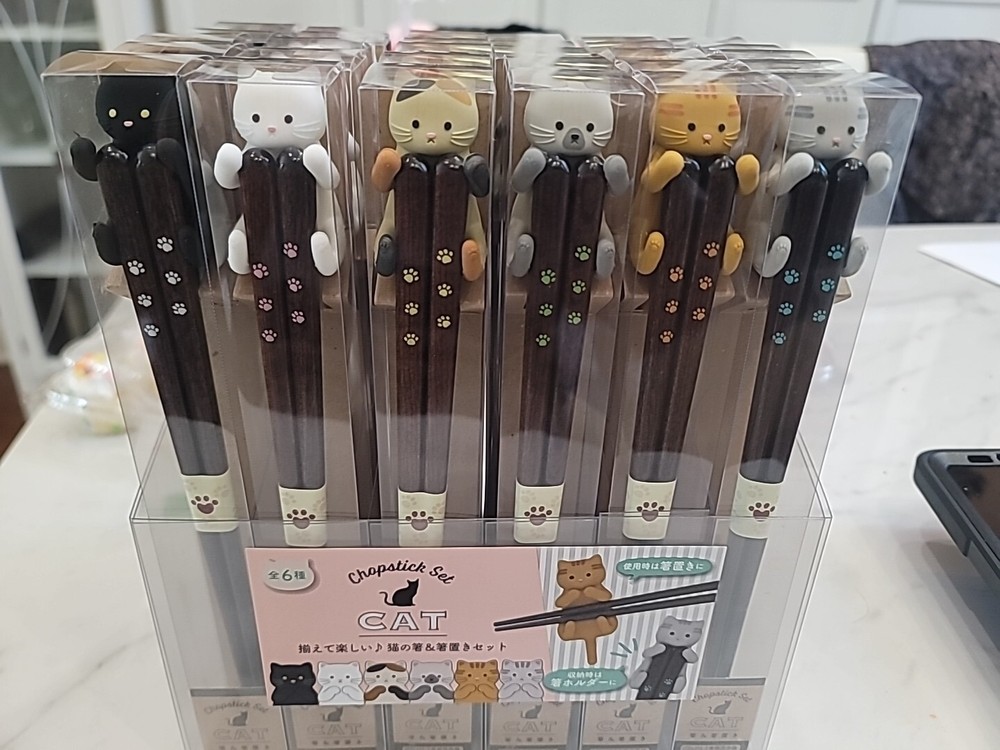 CAT JP CHOPSTICKS SET - 6 PCSUITE Set