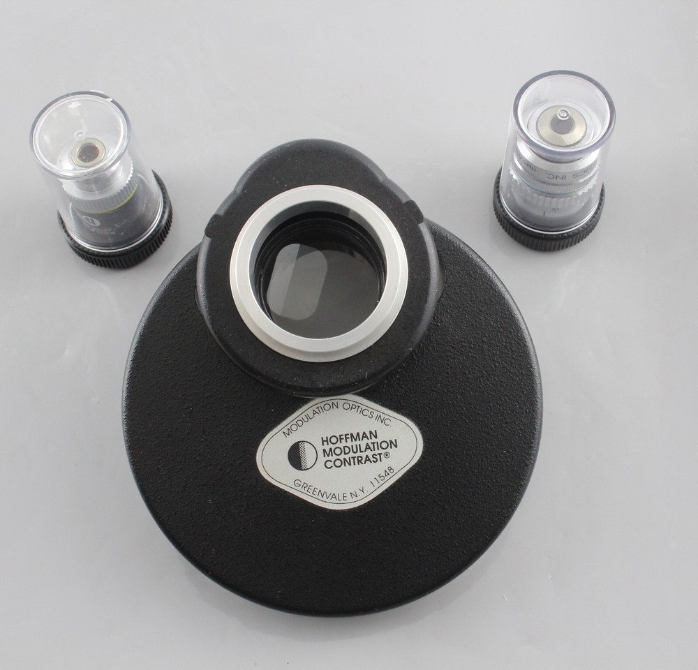 Nikon Hoffman Modulation Contrast Condenser Objective Set Diaphot Microscope