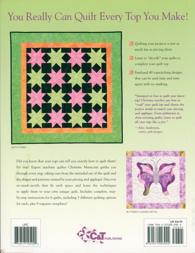 Machine Quilting Solutions 2007 Maraccini Basics Fast Simple Borders Trapunto