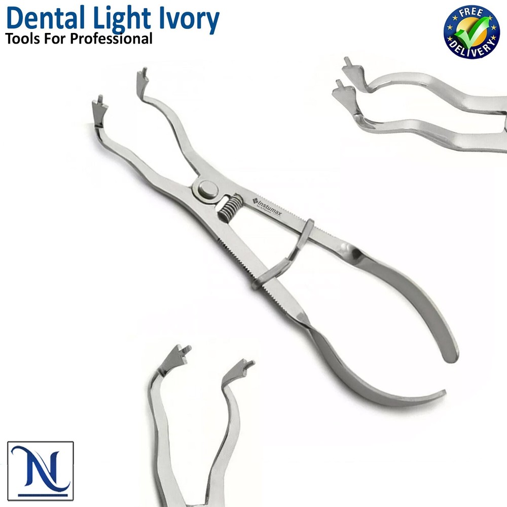 Rubber Dam Instruments Kit Brinker Clamps Ainsworth Forceps Light Ivory Frame