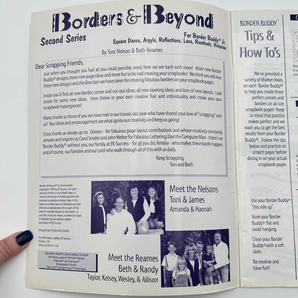Borders & Beyond Junior Second Series Scrapbooking Book By EK Success Featuring