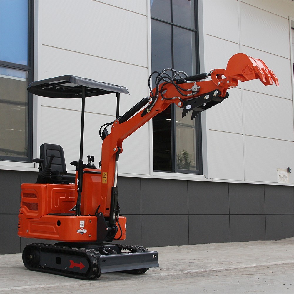 Mini Excavator 1Ton Pilot System Diggers B&S Engine with Attachments Free Ship